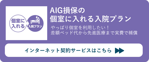 AIG損保の個室に入れる入院プラン